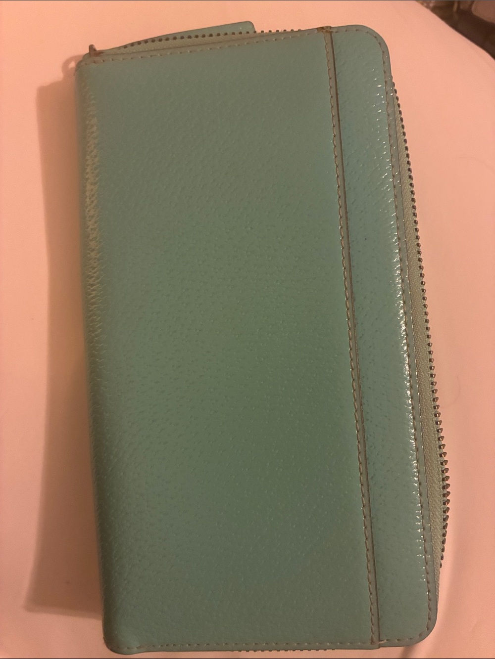 kate spade turquoise zip-around wristlet wallet - Picture 4 of 6